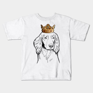 Welsh Springer Spaniel Dog King Queen Wearing Crown Kids T-Shirt